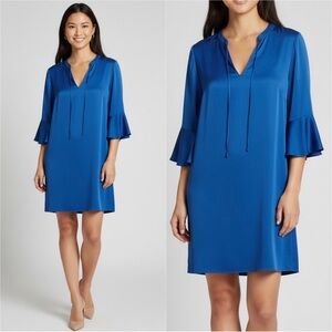 Amanda Uprichard Star Silk Dress in Blue Sz. Small